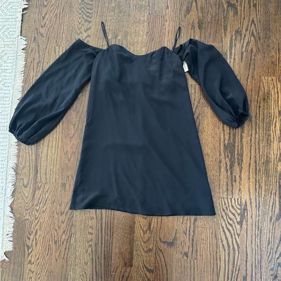 NWT Bailey 44 Women Dress MEDIUM Silk Black Devotion Mini Formal Wedding Classic - Picture 6 of 8